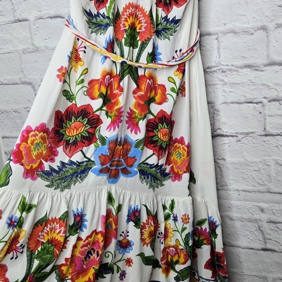 Flying Tomato floral boho halter hi-low open back dress Large women's - Picture 6 of 10